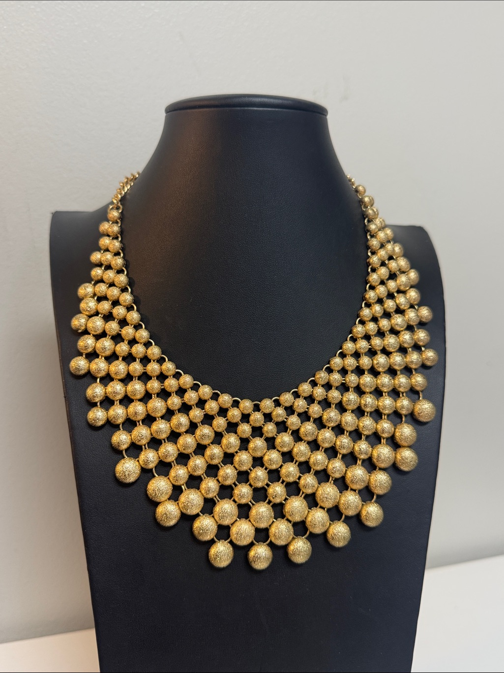 Gold-Tone Layered Beaded Statement Necklace - Women Jewelry